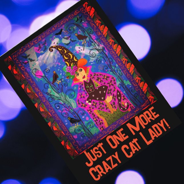 Customised Bewitching Spooky Halloween Night  Postcard (Thrifty Halloween postcards!)