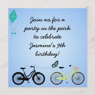 Customised Bicycles Birthday Invites