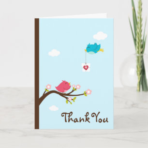 Customised*Birdie Love Thank You Card