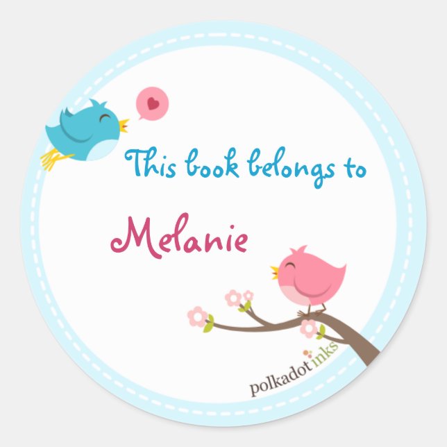 Customised Birdie Stickers Book (Front)