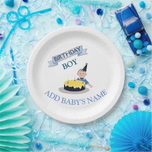 Customised Birthday Boy Baby Paper Plate