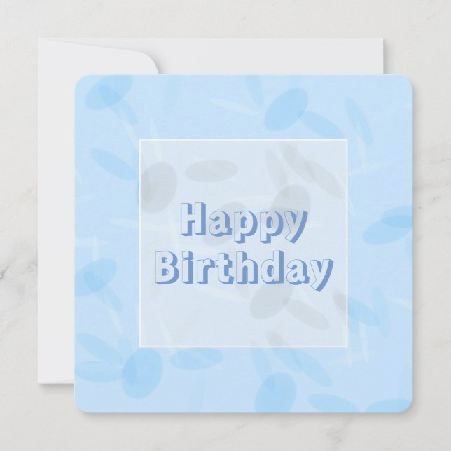 Customised Birthday Cornflower Blue Confetti Card (Front)