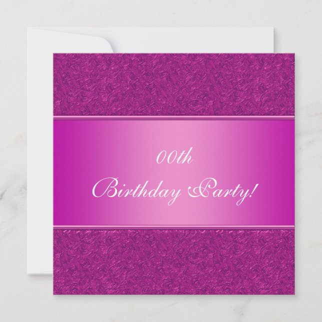 Customised Birthday Party Invitations (Front)