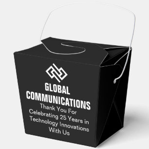 Customised Black Company Anniversary Party Fortune Favour Box