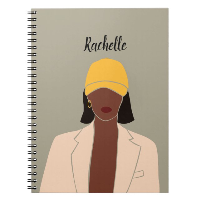 Customised Black Queen , African American Notebook (Front)