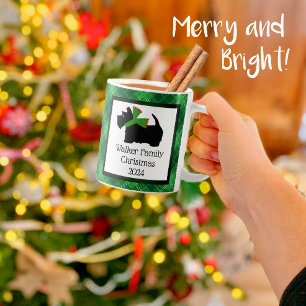 Customised Black Scottie Dog Christmas Coffee Mug
