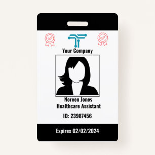 Customised Black & White Employee ID Badge
