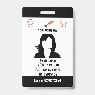 Customised Black & White Employee ID Badge