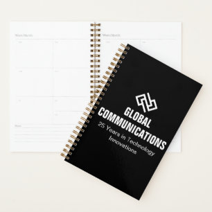 Customised Black White Technology Company 2027 Planner