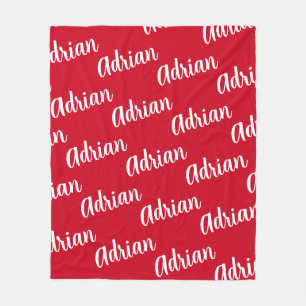 Customised Blanket for Family Names Red