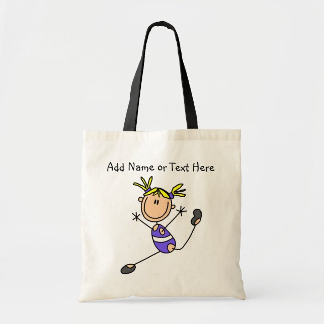 Customised Blonde Girl Gymnast  Tote  Bag (Front)