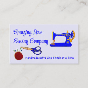 Customised Blue and Gold Sewing Machine 2 Business Card