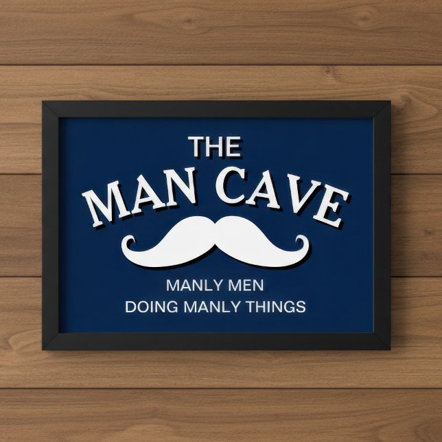 Customised Blue Funny Man Cave Sign (Creator Uploaded)