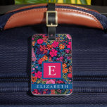 Customised Blue Green Floral Pink Flowers Luggage Tag<br><div class="desc">Elevate your travel style with our Customised Floral Design Luggage Tag. Adorned with a captivating floral pattern, this tag seamlessly blends elegance and practicality. Crafted from durable materials, it ensures your luggage stands out while enduring the challenges of travel. Personalise it with your name or initials in various fonts and...</div>