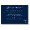Customised Blue Wedding Accommodation Card
