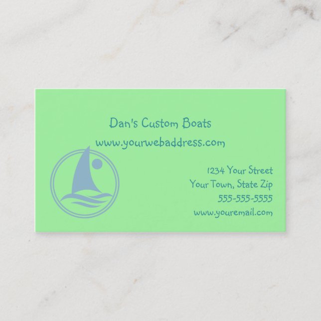 Customised Boat Business Cards (Front)