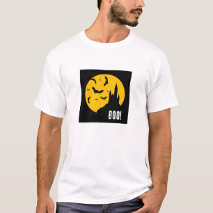 Customised "BOO!" Haunted Castle Halloween T Shirt
