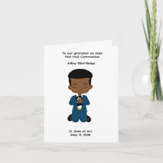Customised Boys First Holy Communion  Card
