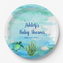 Customised Boys Sea Turtle Baby Shower    