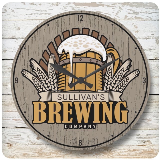 Customised Brewery Craft Beer Brewing Company Bar Large Clock (Creator Uploaded)