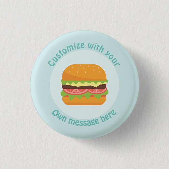 Customised Burger 3 Cm Round Badge (Front)