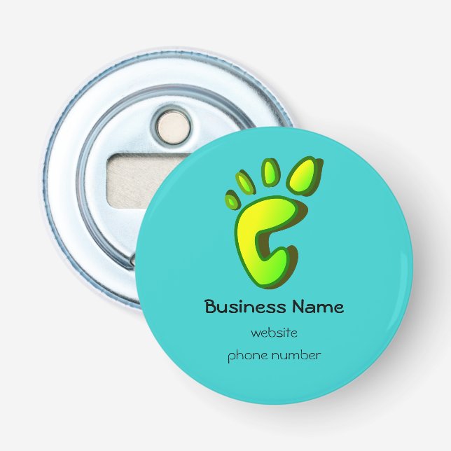 Customised Business Name with Big Footprint Bottle Opener (Front)