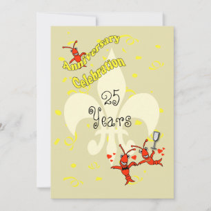 Customised Cajun Crawfish Anniversary Party Invitation