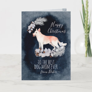Customised Canaan Dog Mum Christmas Holiday Card