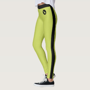 Customised Cat Lover Pet Mum Yellow Green Black Leggings