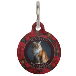 Customised Cat Mum Gift Carnations Flower Pet Tag
