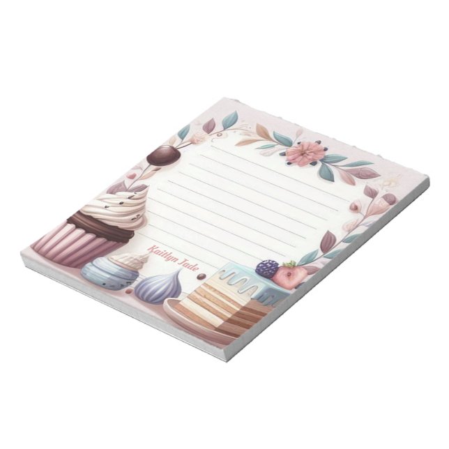 Customised Chef Pastel Desserts Notepad (Rotated)