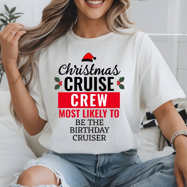 Customised Christmas Cruise Crew Holiday Vacation T-Shirt (Creator Uploaded)