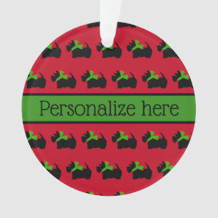 Customised Christmas Scottie Dog Ornament