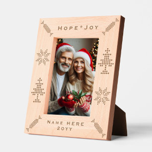 Customised Christmas Tree, Snowflake and Candy Art Etched Frames