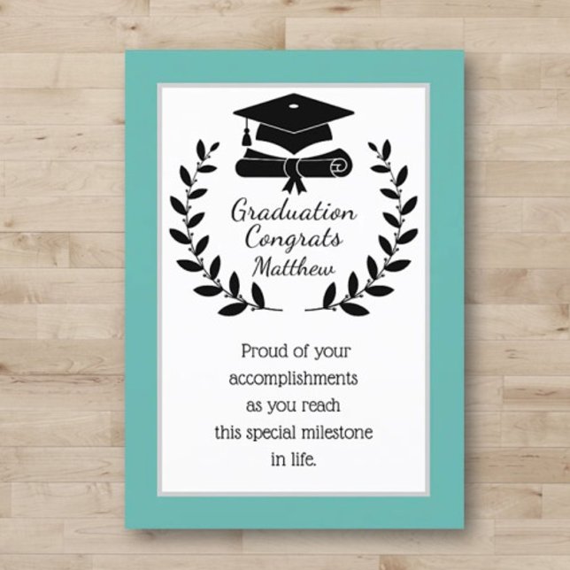Customised, classic Congrats graduation card (Creator Uploaded)