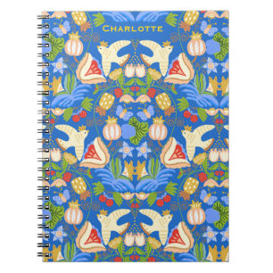Customised colourful cute fruity floral notebook