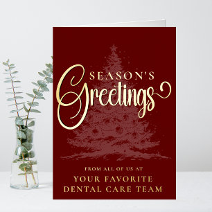Customised Company Professional Business Christmas Foil Holiday Card