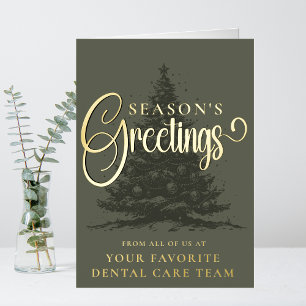 Customised Company Professional Business Christmas Foil Holiday Card