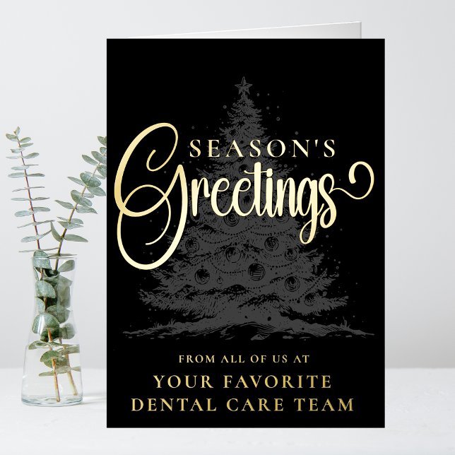 Customised Company Professional Business Christmas Foil Holiday Card (Creator Uploaded)
