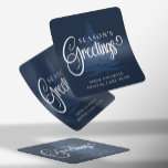 Customised Company Professional Business Christmas Square Sticker<br><div class="desc">Introducing our Customised Company Professional Business Christmas Square Sticker, a versatile and stylish addition to your corporate holiday materials, perfect for your company Christmas party. These navy blue custom Christmas stickers are designed to convey the spirit of the season while maintaining a professional touch. Customised with your company name and...</div>