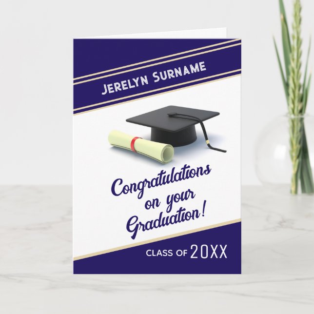Customised Congrats graduation card (Front)