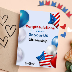 Customised Congratulations On Your US Citizenship Card