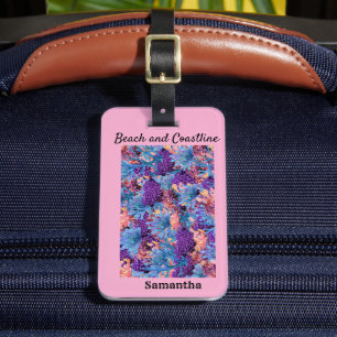 Customised Coral Collage  Luggage Tag