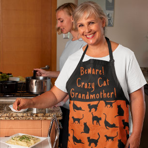 Customised Crazy Cat Grandma All-Over Print Apron