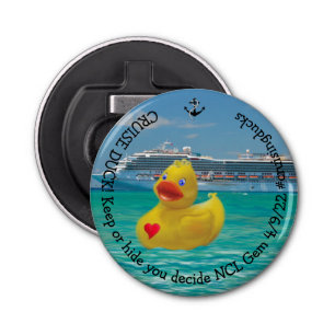 Customised Cruising Duck for grown ups Bottle Opener