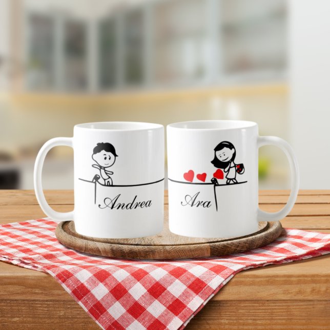 Customised Cute Anniversary Valentine for couples Coffee Mug (Creator Uploaded)