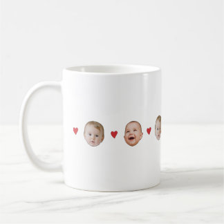 Customised Cute Baby Face 2 Photos Mug