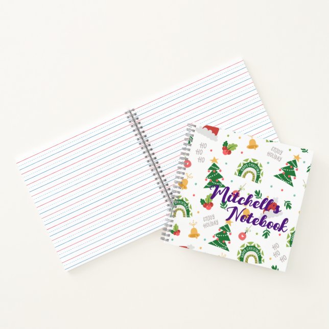 Customised Cute Christmas theme notebook (Inside)