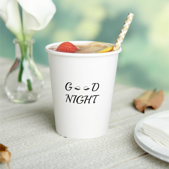 Customised Cute Good Night sleepy eyes Paper Cups (Insitu)