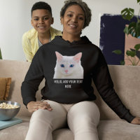 Customised Cute Pet Photo Name Cat Mum White Black